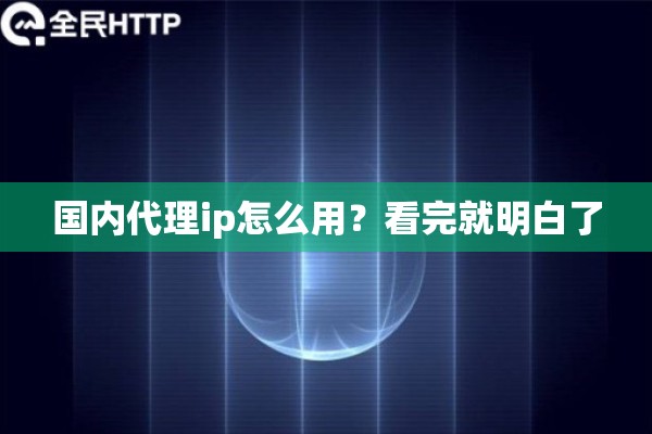 国内代理ip怎么用？看完就明白了