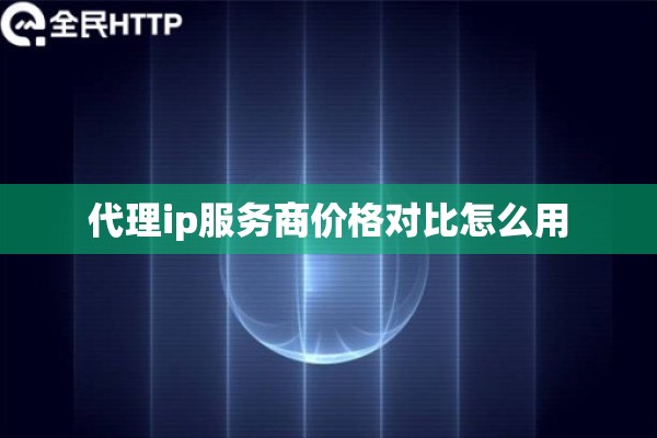 代理ip服务商价格对比怎么用