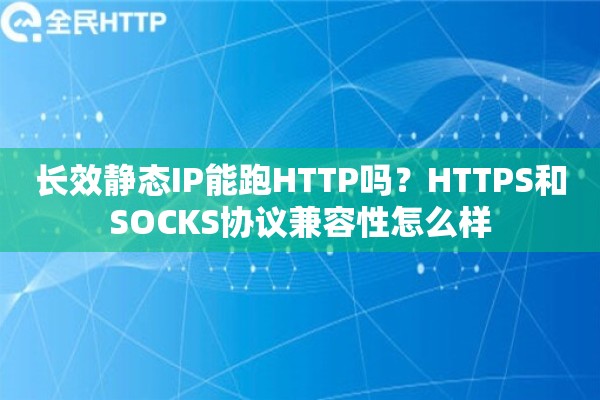 长效静态IP能跑HTTP吗？HTTPS和SOCKS协议兼容性怎么样