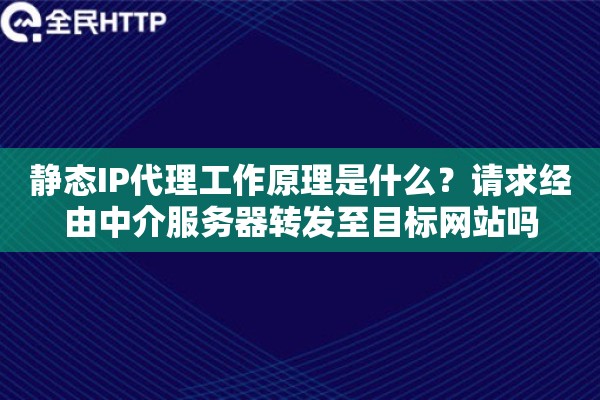 静态IP代理工作原理是什么？请求经由中介服务器转发至目标网站吗