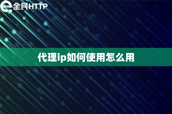 代理ip如何使用怎么用