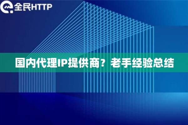 国内代理IP提供商？老手经验总结