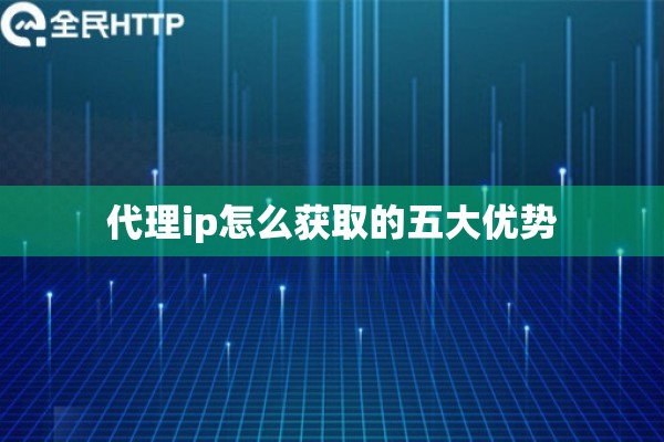 代理ip怎么获取的五大优势