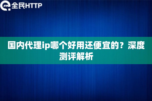 国内代理ip哪个好用还便宜的？深度测评解析