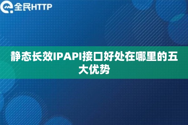 静态长效IPAPI接口好处在哪里的五大优势 静态长效IPAPI接口好处在哪里的五大优势