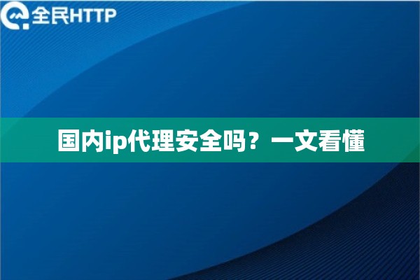 国内ip代理安全吗？一文看懂