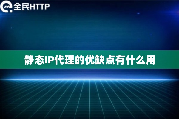 静态IP代理的优缺点有什么用