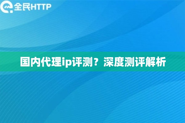 国内代理ip评测？深度测评解析