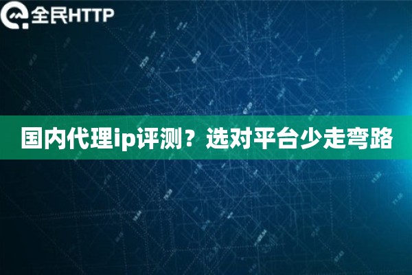 国内代理ip评测？选对平台少走弯路