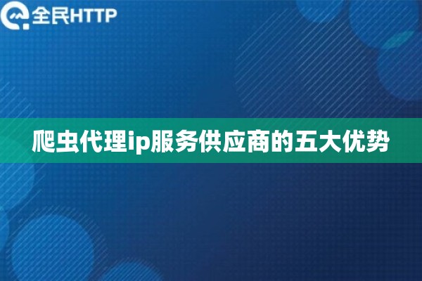 爬虫代理ip服务供应商的五大优势
