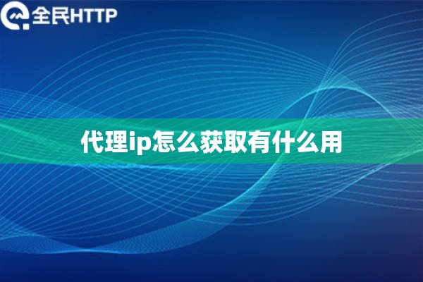 代理ip怎么获取有什么用