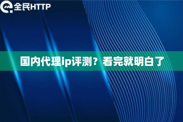 国内代理ip评测？看完就明白了