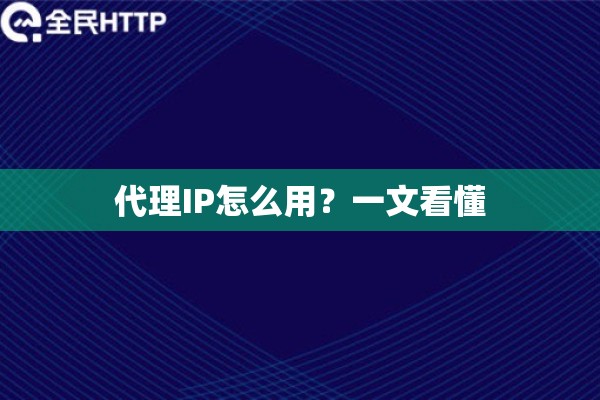 代理IP怎么用？一文看懂