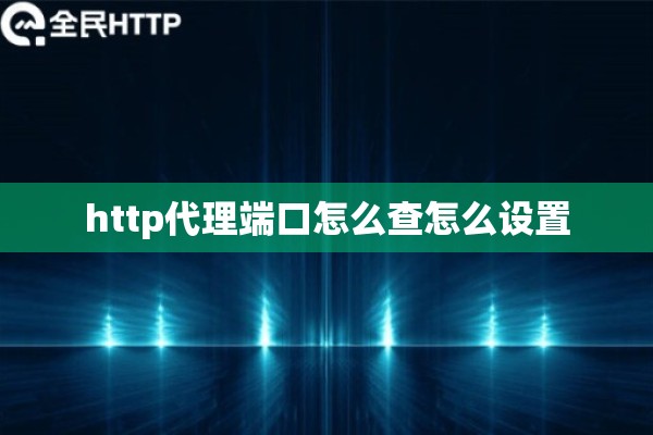 http代理端口怎么查怎么设置