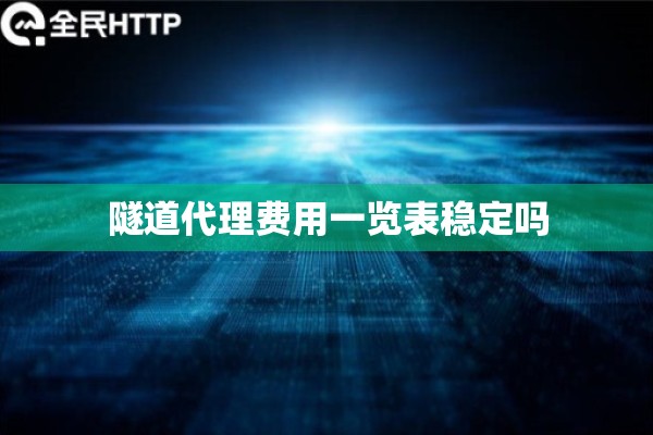隧道代理费用一览表稳定吗