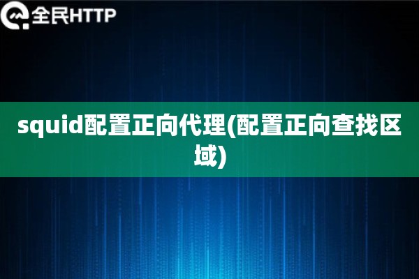 squid配置正向代理(配置正向查找区域)