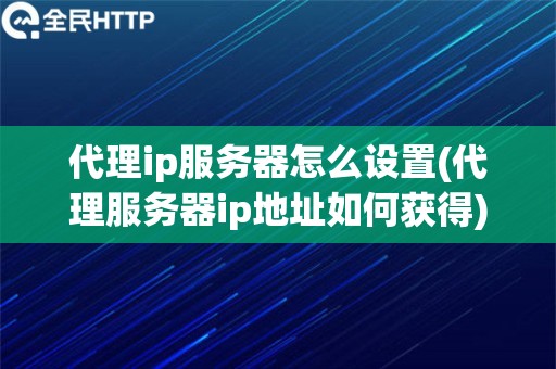 代理ip服务器怎么设置(代理服务器ip地址如何获得)