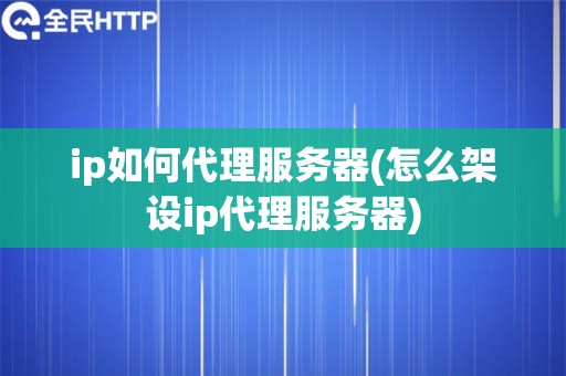 ip如何代理服务器(怎么架设ip代理服务器)