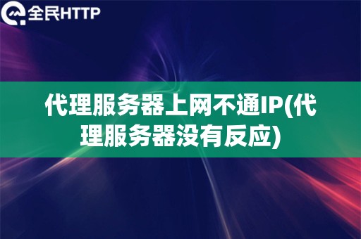 代理服务器上网不通IP(代理服务器没有反应)