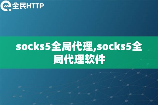 socks5全局代理,socks5全局代理软件