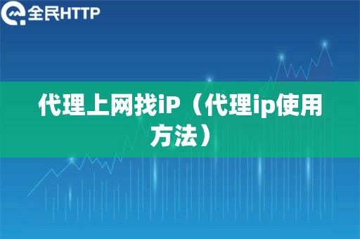 代理上网找iP（代理ip使用方法）