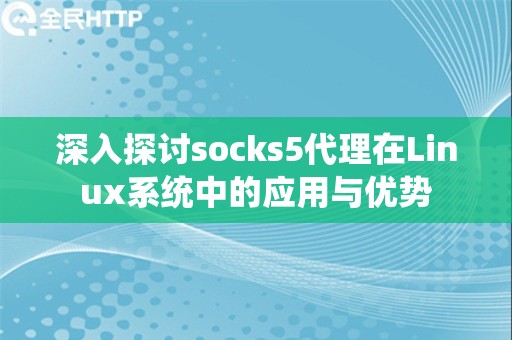 深入探讨socks5代理在Linux系统中的应用与优势