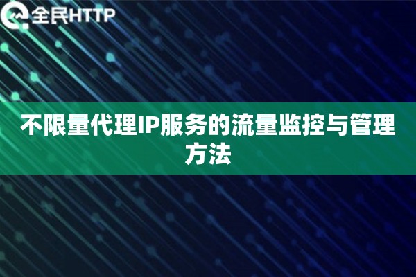 不限量代理IP服务的流量监控与管理方法