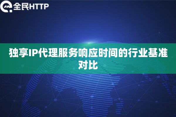 独享IP代理服务响应时间的行业基准对比