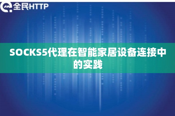 SOCKS5代理在智能家居设备连接中的实践