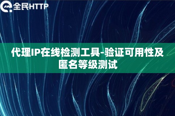代理IP在线检测工具-验证可用性及匿名等级测试