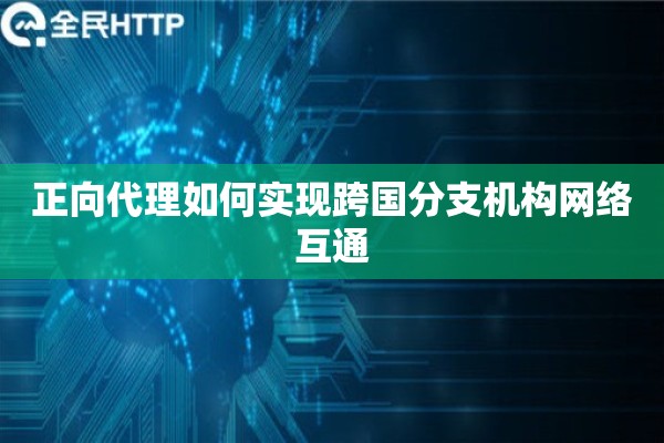正向代理如何实现跨国分支机构网络互通