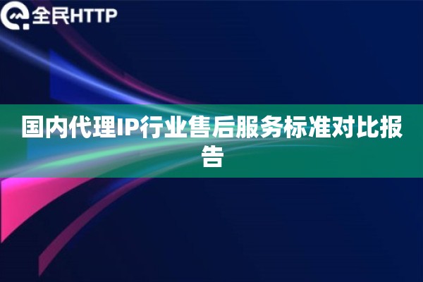 国内代理IP行业售后服务标准对比报告