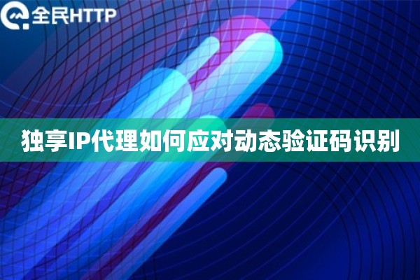 独享IP代理如何应对动态验证码识别
