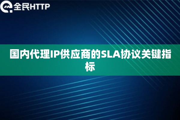 国内代理IP供应商的SLA协议关键指标