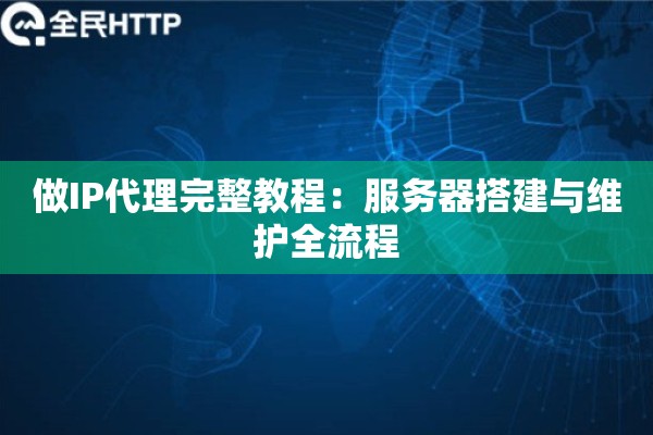 做IP代理完整教程：服务器搭建与维护全流程