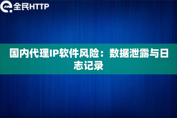 国内代理IP软件风险：数据泄露与日志记录