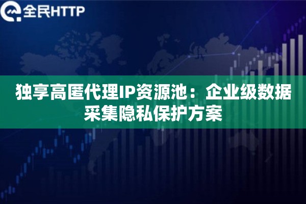 独享高匿代理IP资源池：企业级数据采集隐私保护方案