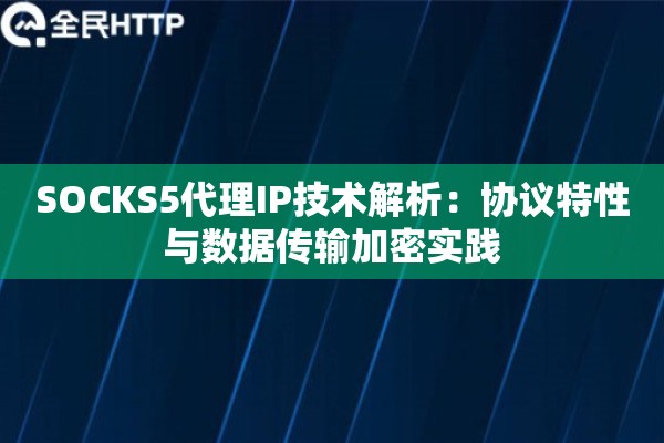 SOCKS5代理IP技术解析：协议特性与数据传输加密实践