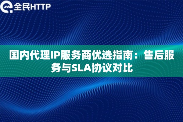 国内代理IP服务商优选指南：售后服务与SLA协议对比