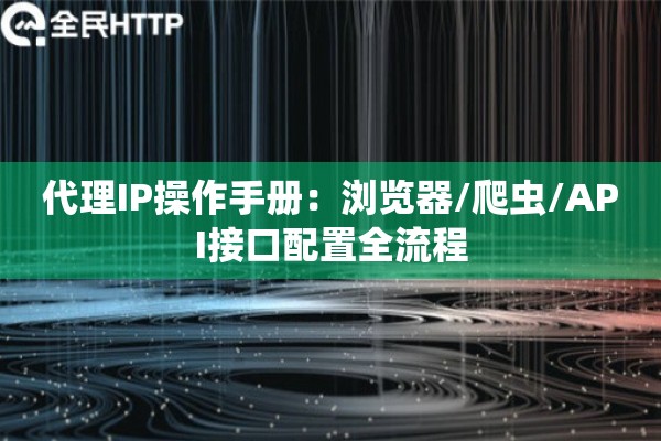 代理IP操作手册：浏览器/爬虫/API接口配置全流程