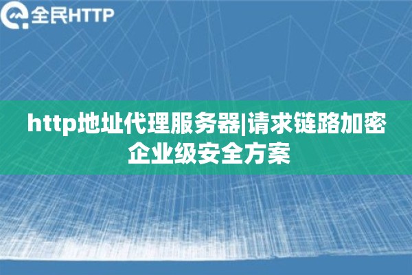 http地址代理服务器|请求链路加密 企业级安全方案