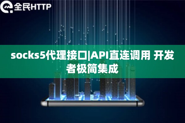 socks5代理接口|API直连调用 开发者极简集成