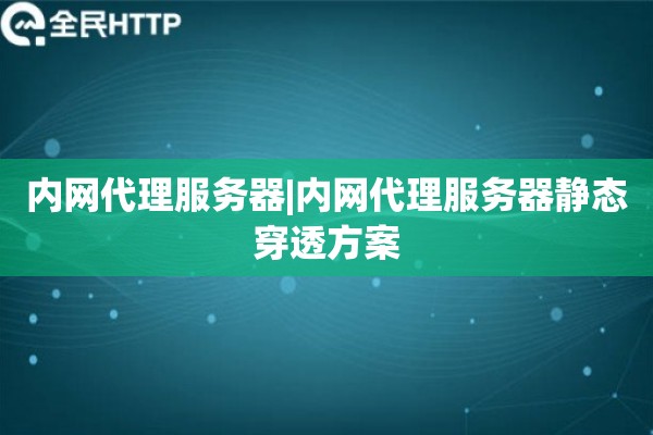 内网代理服务器|内网代理服务器静态穿透方案