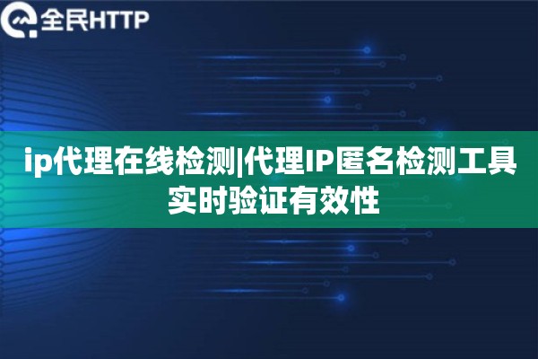 ip代理在线检测|代理IP匿名检测工具 实时验证有效性