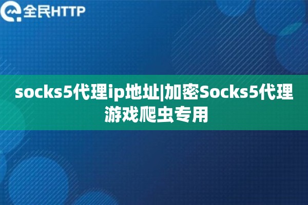 socks5代理ip地址|加密Socks5代理 游戏爬虫专用