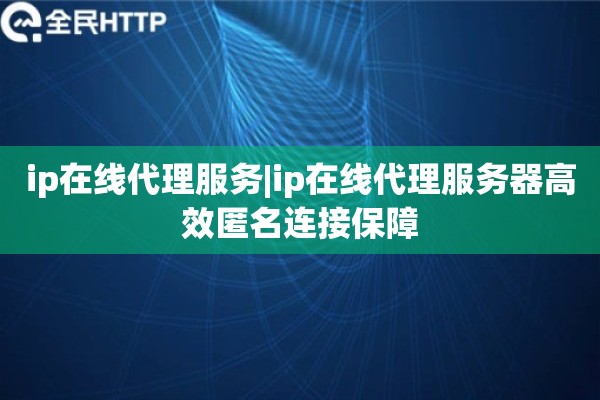 ip在线代理服务|ip在线代理服务器高效匿名连接保障