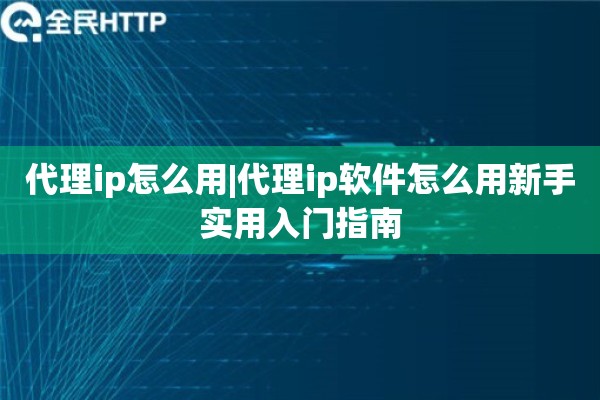 代理ip怎么用|代理ip软件怎么用新手实用入门指南