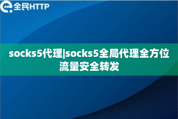 socks5代理|socks5全局代理全方位流量安全转发