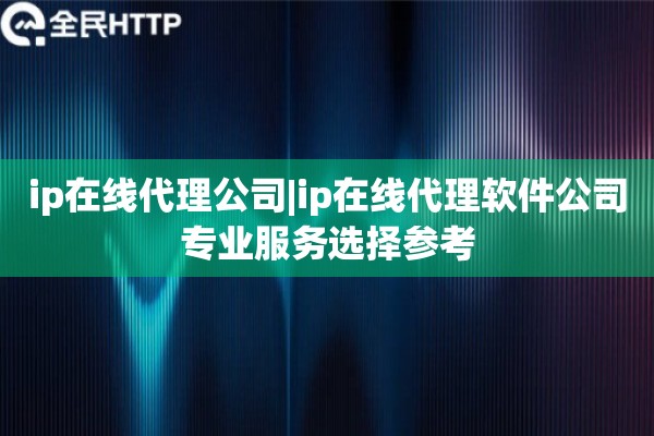 ip在线代理公司|ip在线代理软件公司专业服务选择参考