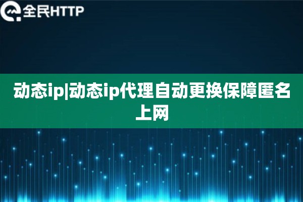 动态ip|动态ip代理自动更换保障匿名上网
